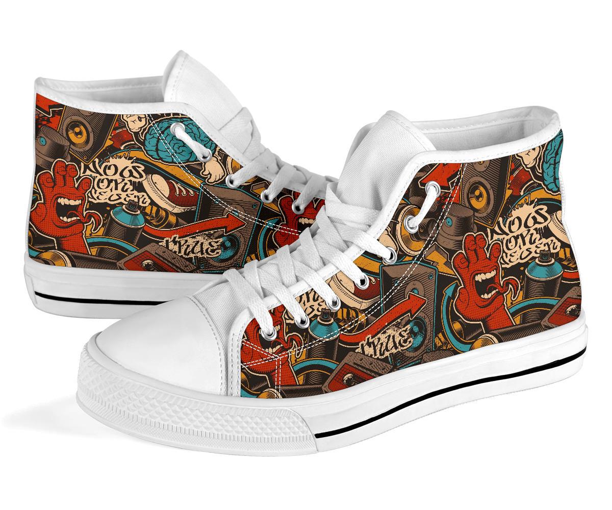 High Top Sneakers - Graffiti Fashion #23 | Custom Shoes 
