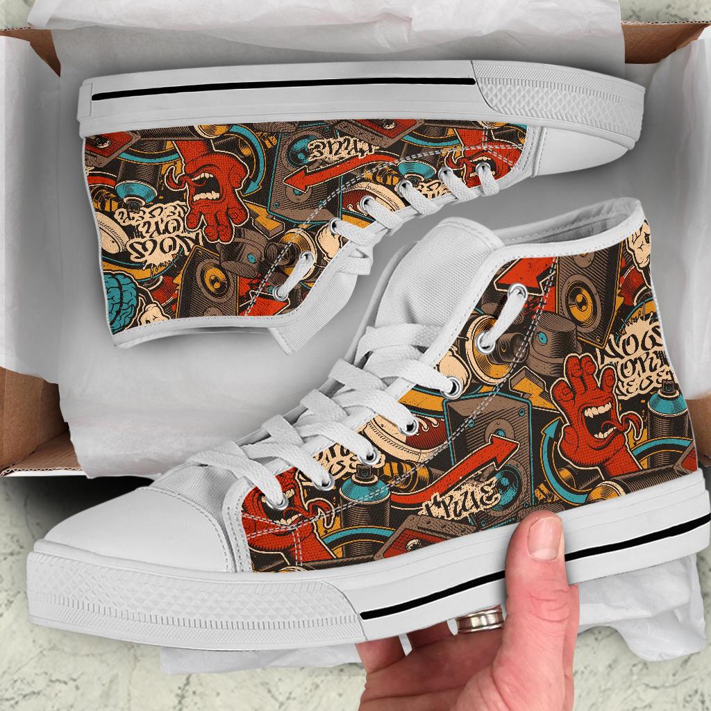 High Top Sneakers - Graffiti Fashion #23 | Custom Shoes 