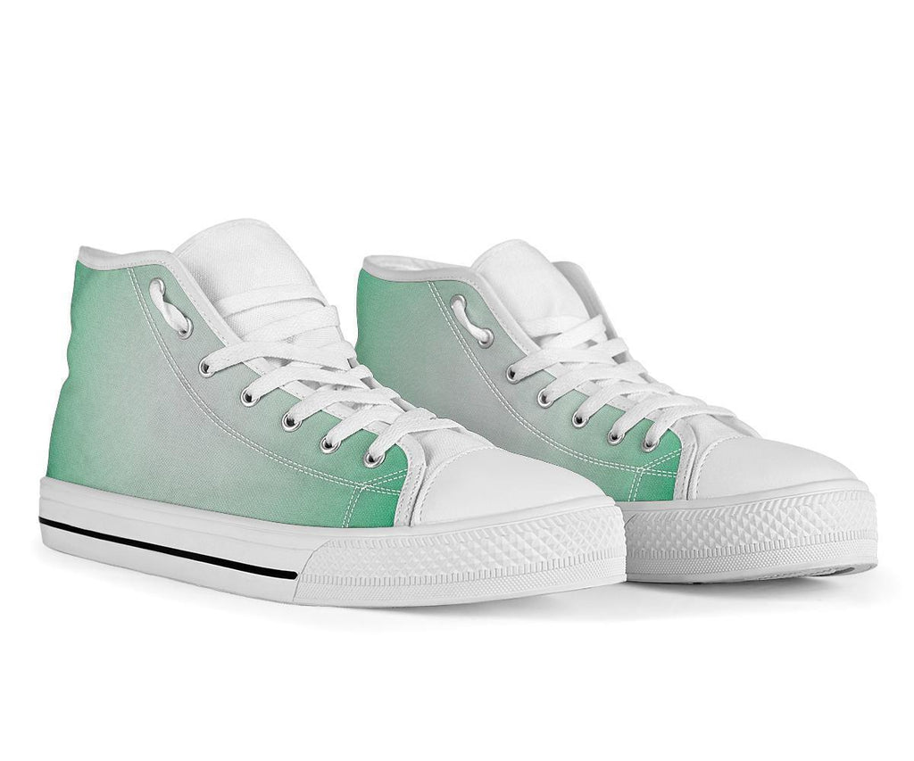 High Top Sneakers - Green Ombre | Custom High Top Shoes 