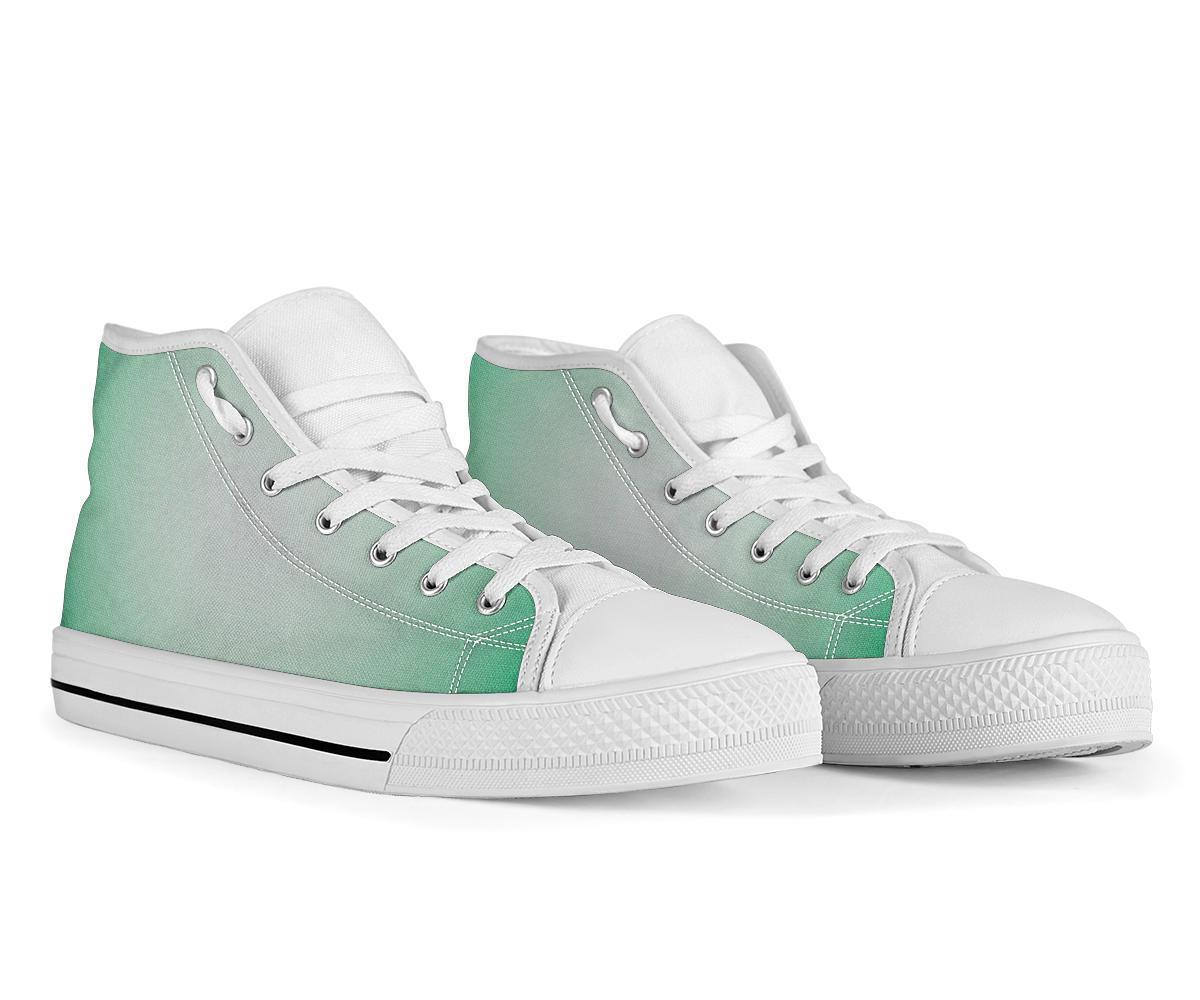 High Top Sneakers - Green Ombre | Custom High Top Shoes 