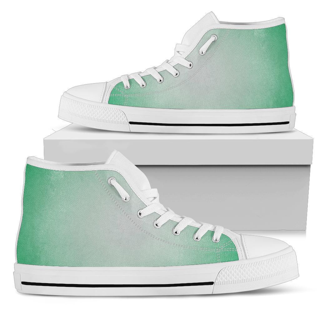 High Top Sneakers - Green Ombre | Custom High Top Shoes 
