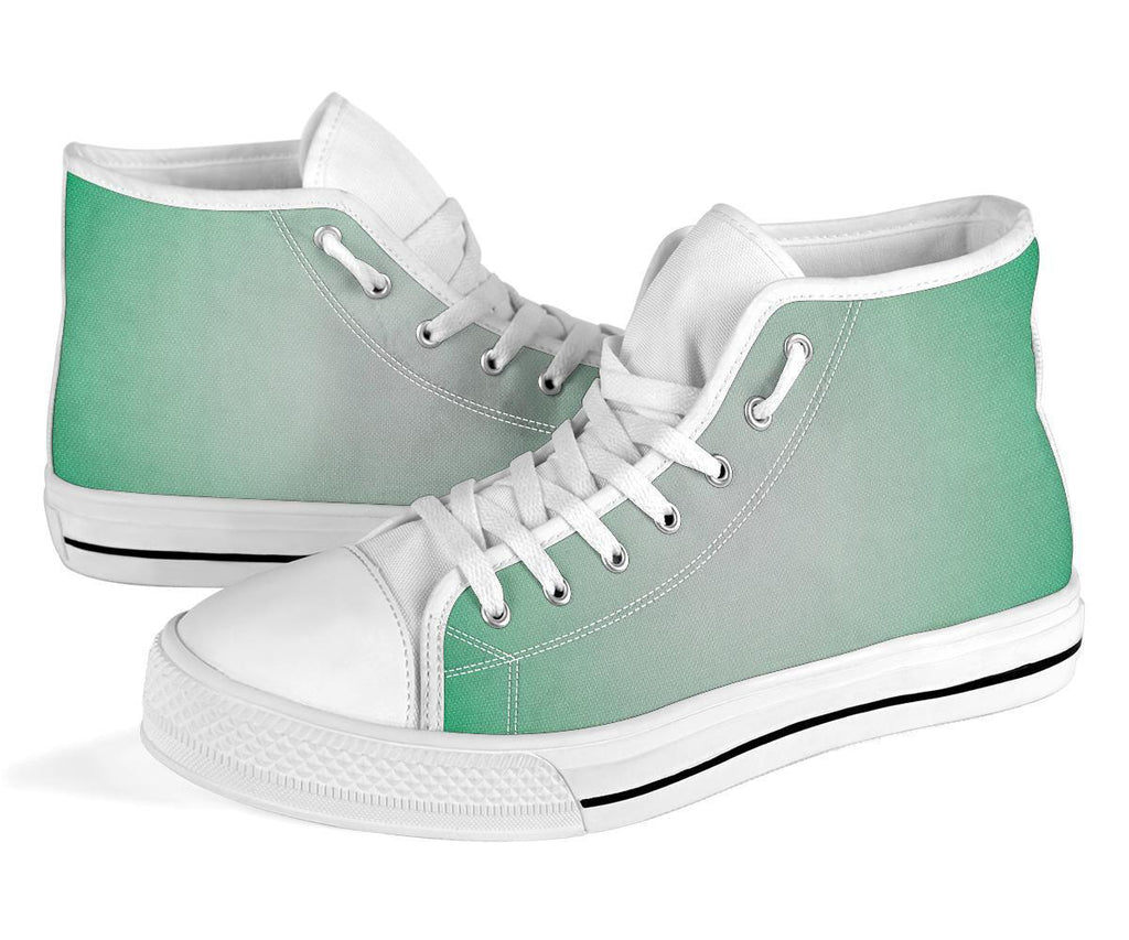 High Top Sneakers - Green Ombre | Custom High Top Shoes 