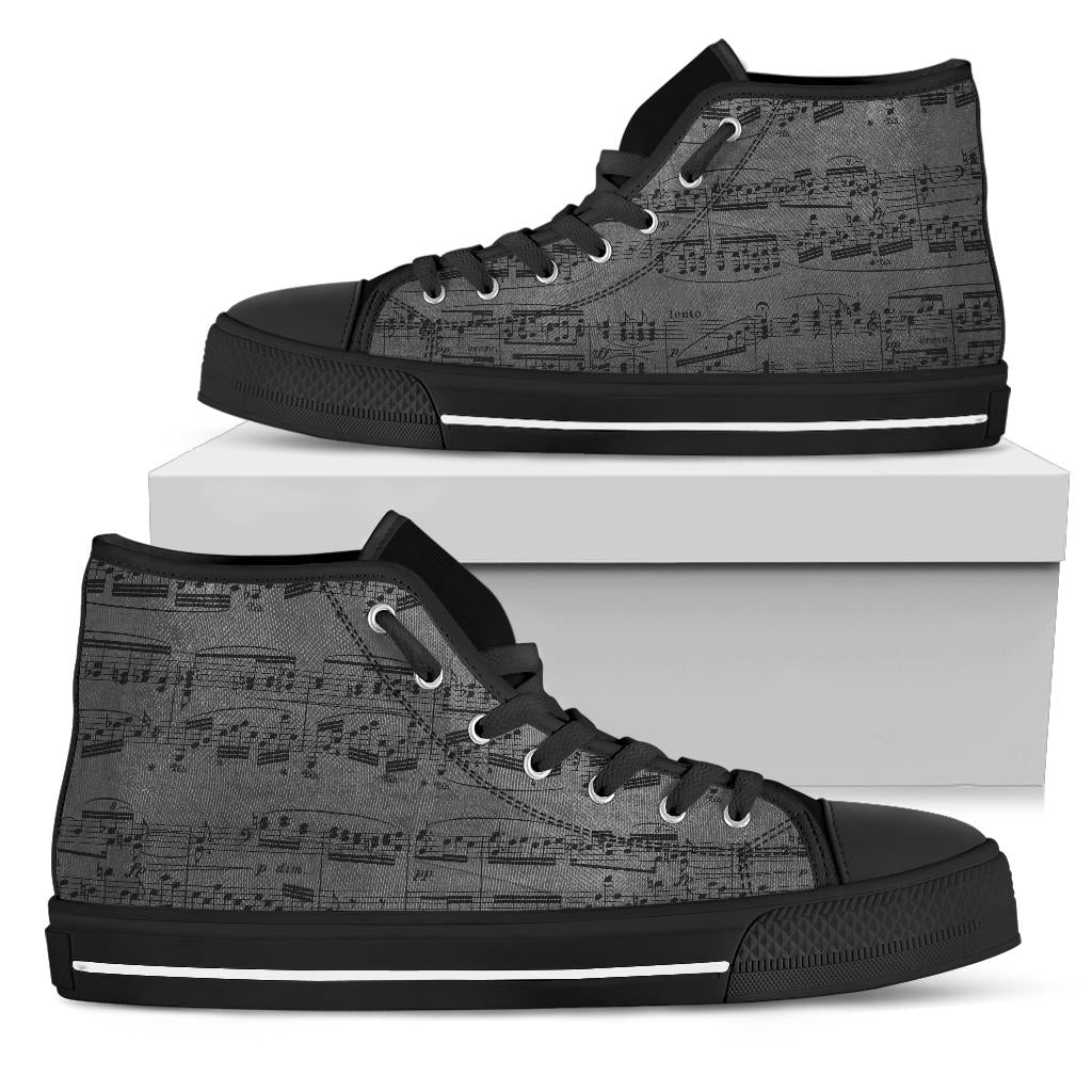 High Top Sneakers - Grunge Music Sheet | Birthday Gifts