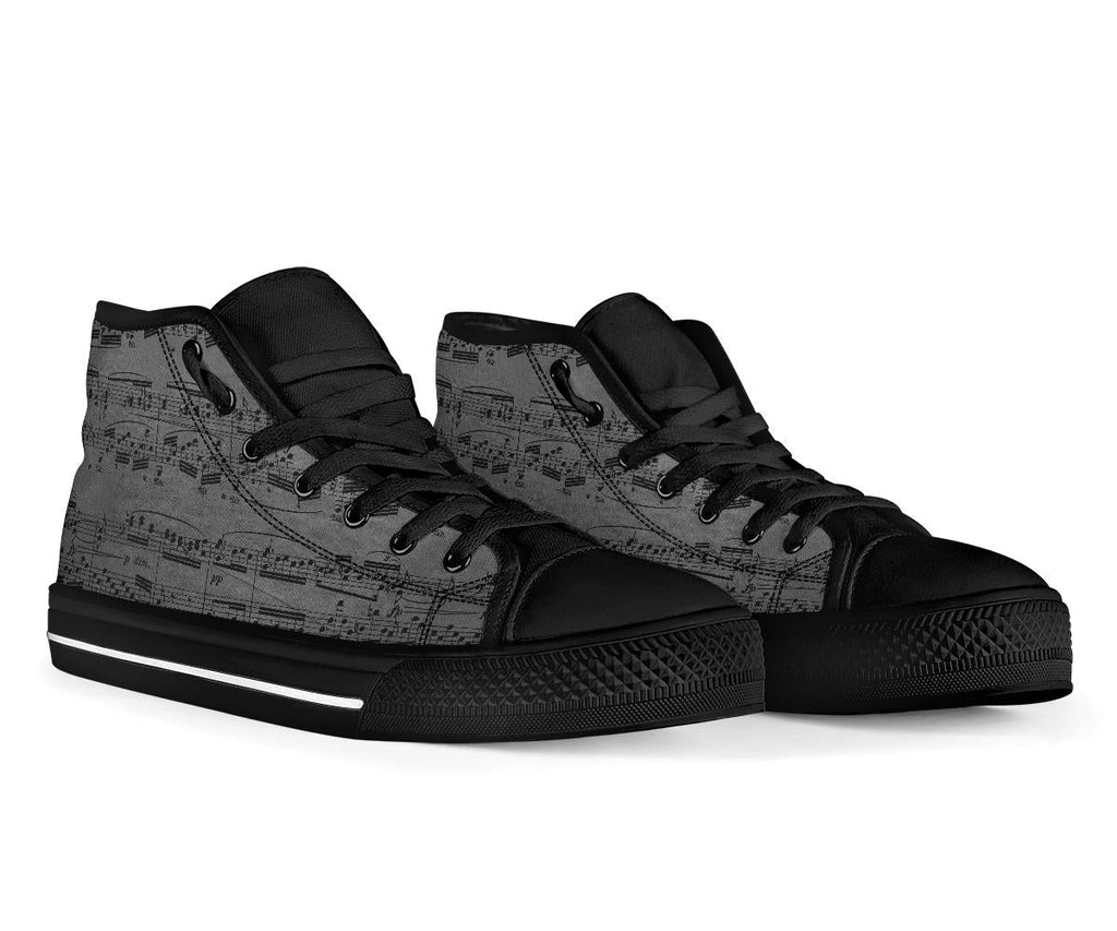 High Top Sneakers - Grunge Music Sheet | Birthday Gifts
