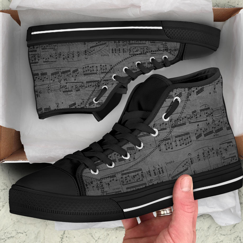 High Top Sneakers - Grunge Music Sheet | Birthday Gifts