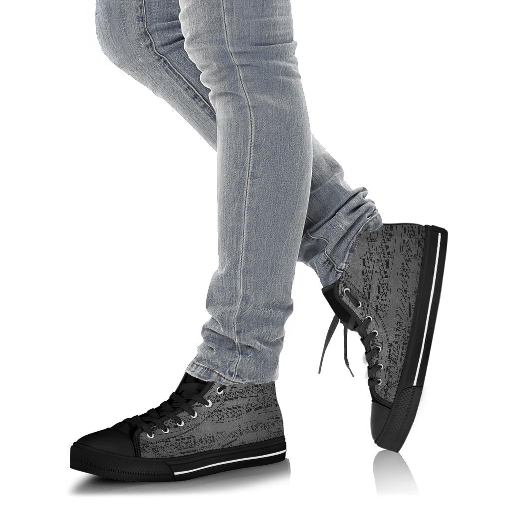 High Top Sneakers - Grunge Music Sheet | Birthday Gifts