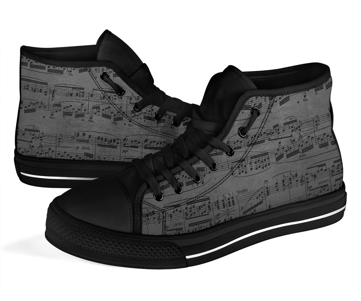 High Top Sneakers - Grunge Music Sheet | Birthday Gifts