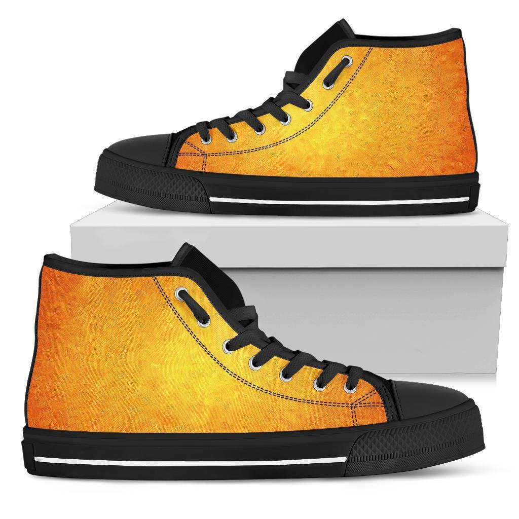 High Top Sneakers - Orange | Custom High Top Shoes Patterned