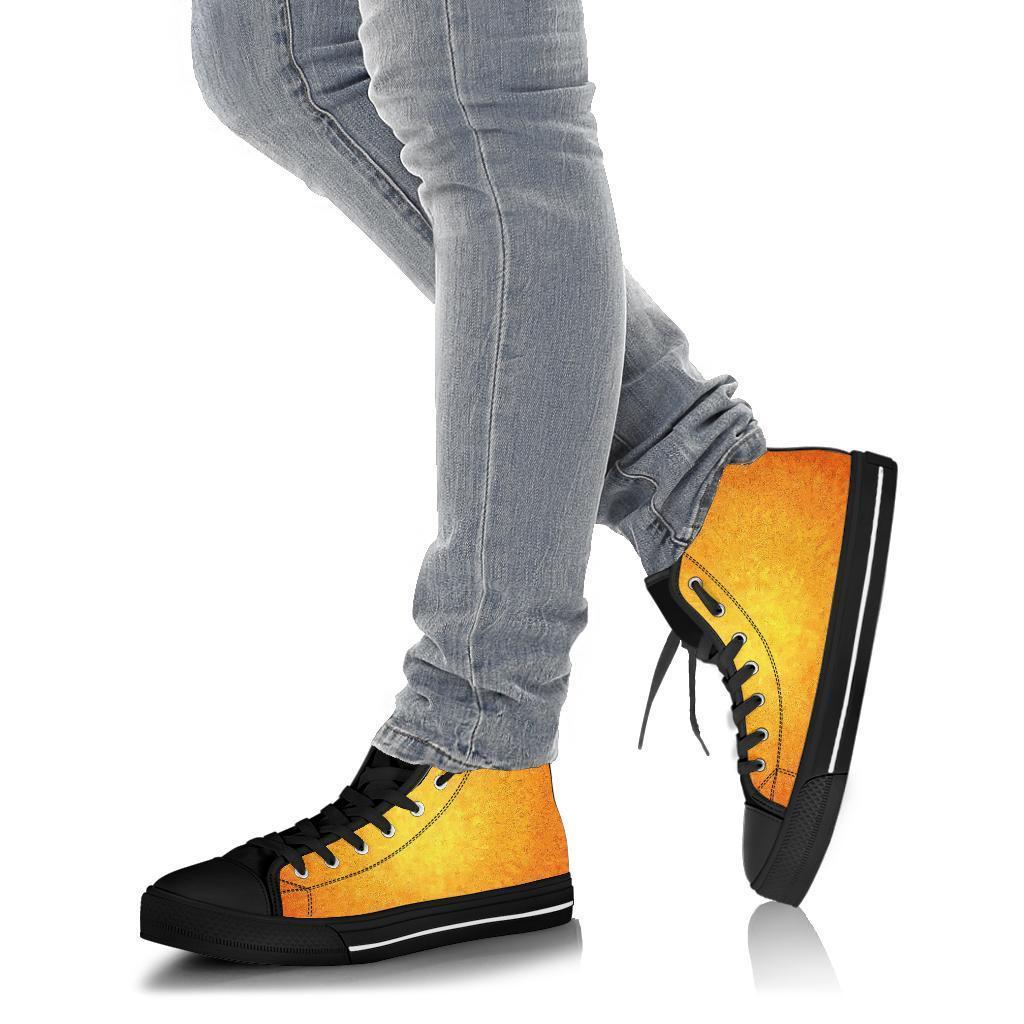 High Top Sneakers - Orange | Custom High Top Shoes Patterned