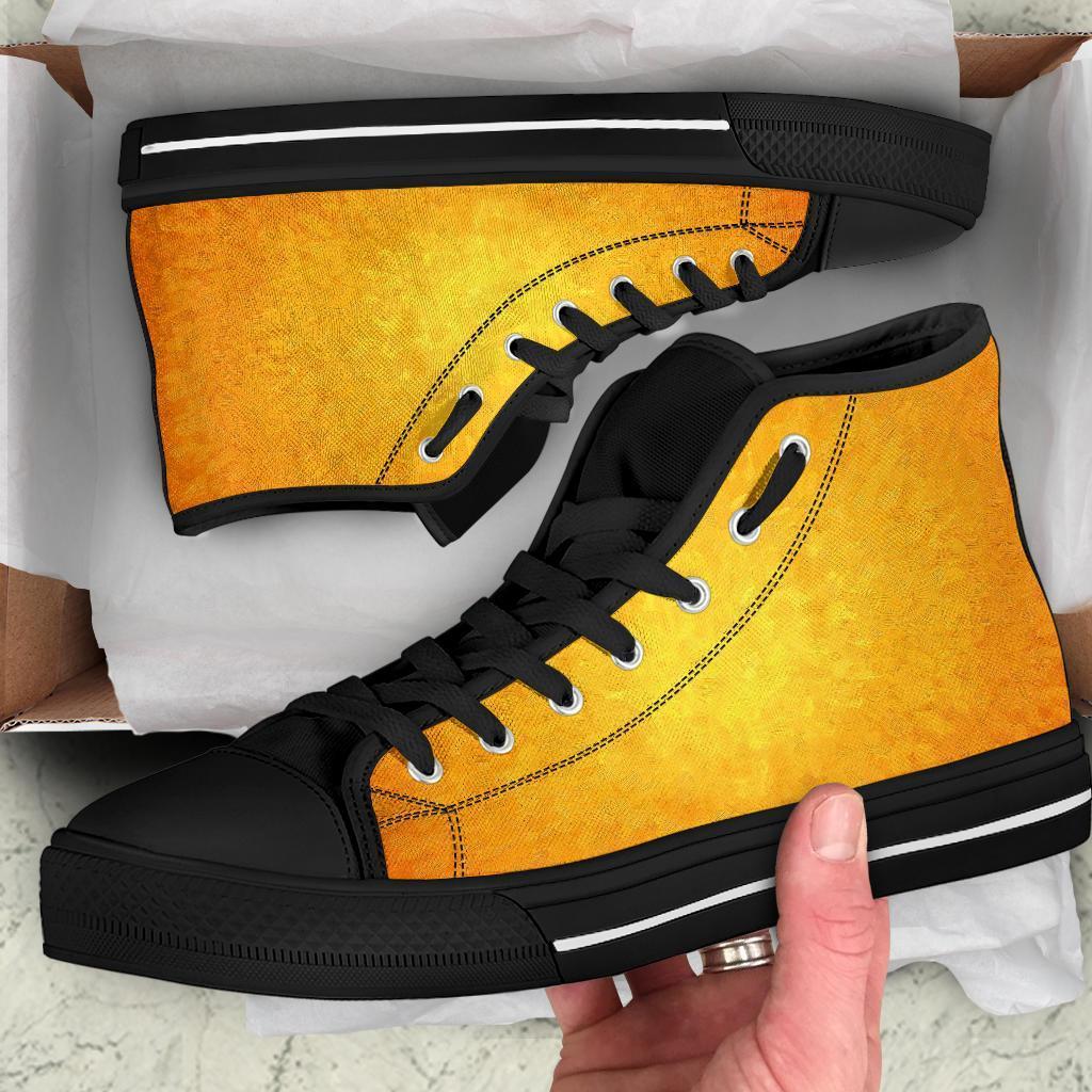 High Top Sneakers - Orange | Custom High Top Shoes Patterned