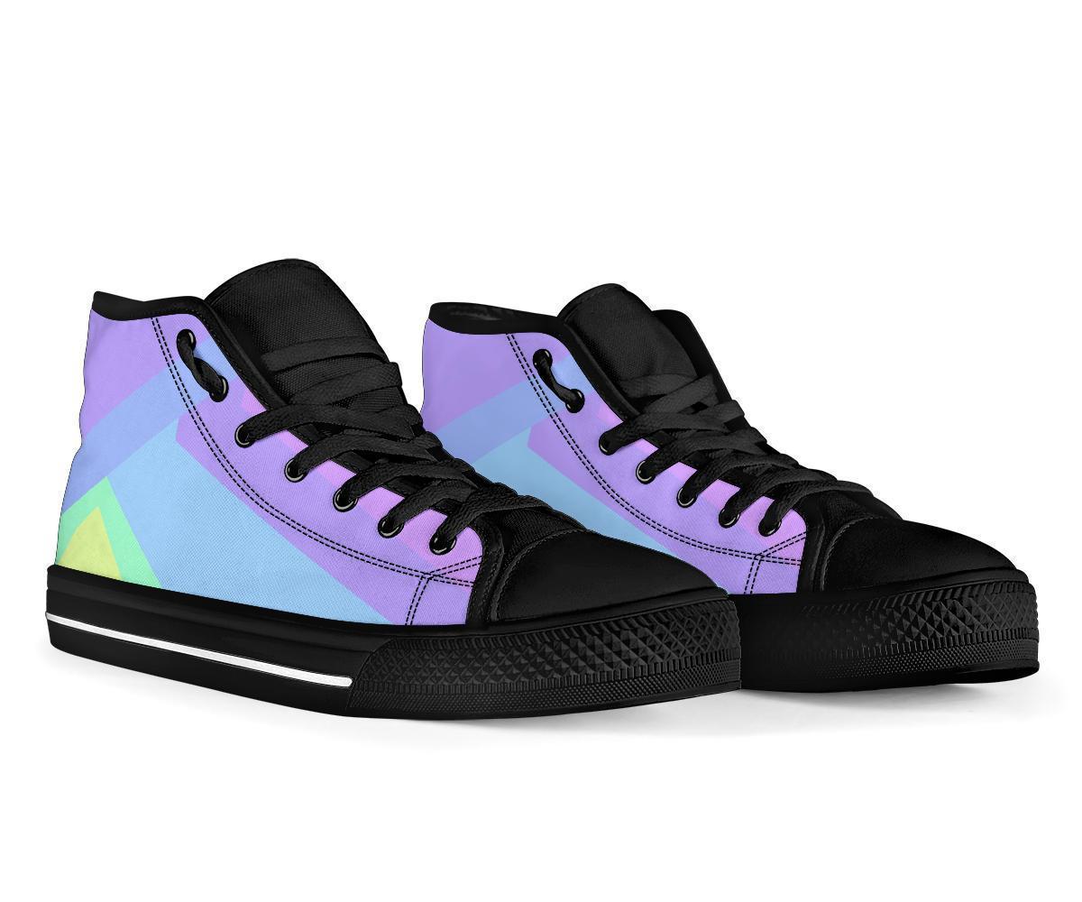 High Top Sneakers - Pastel Blocks (Black) | Custom High Top 