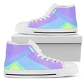 High Top Sneakers - Pastel Blocks (White) | Custom High Top