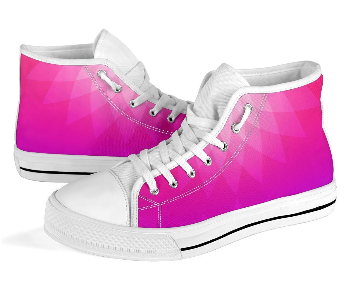 High Top Sneakers - Pink Graphic | Blush Pink Flat Shoes 