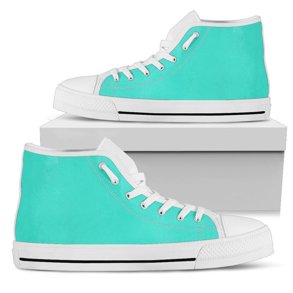 High Top Sneakers - Simply Turquoise | Custom High Top Shoes