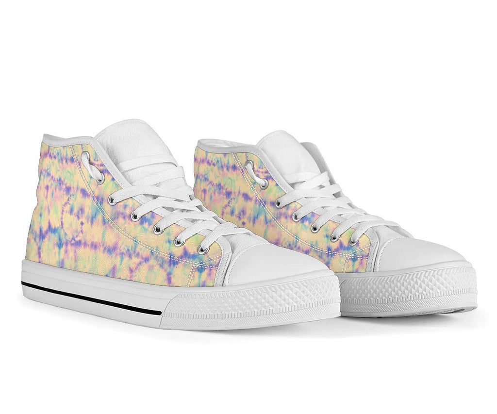 High Top Sneakers - Tie Dye Design #102 | Custom Shoes 