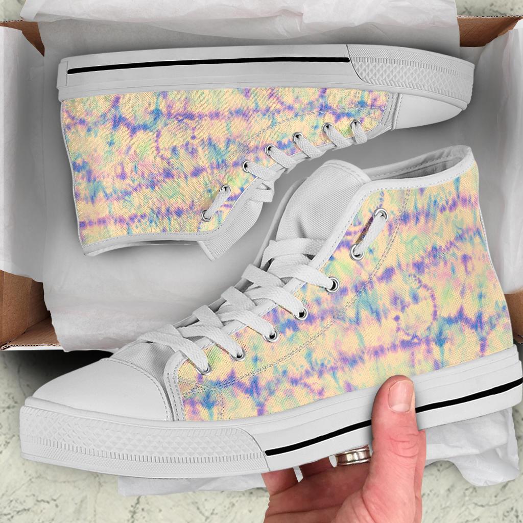 High Top Sneakers - Tie Dye Design #102 | Custom Shoes 
