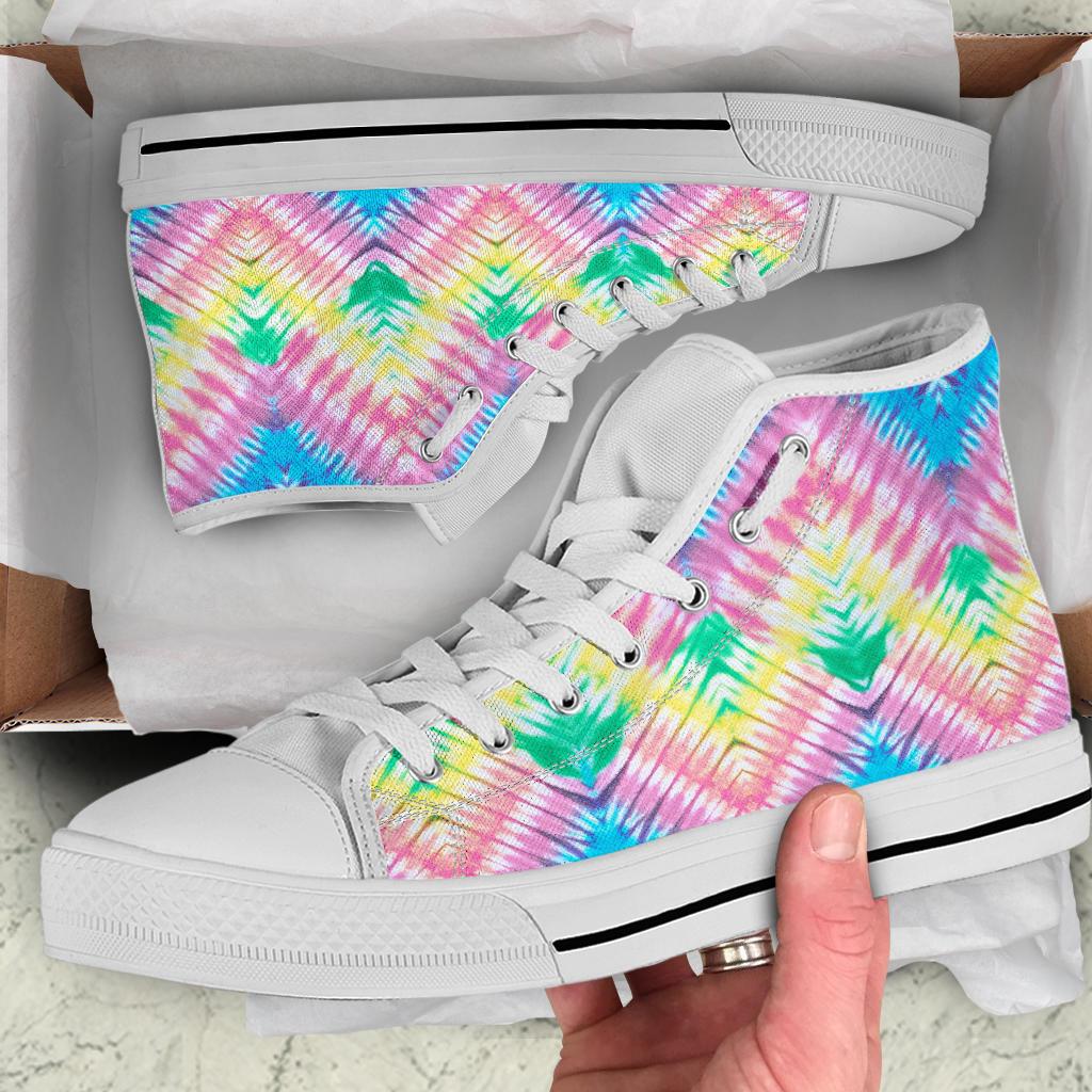 High Top Sneakers - Tie Dye Design #103 | Custom Shoes 