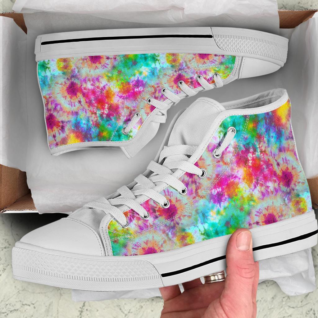 High Top Sneakers - Tie Dye Design #104 | Custom Shoes 