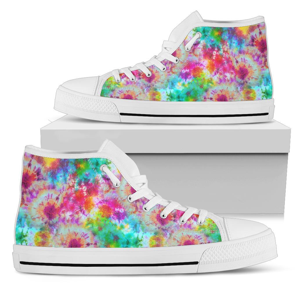 High Top Sneakers - Tie Dye Design #104 | Custom Shoes 