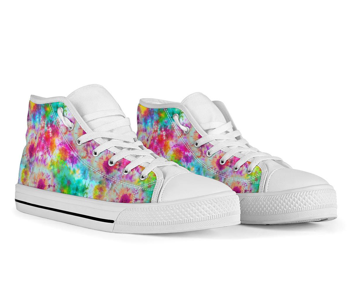 High Top Sneakers - Tie Dye Design #104 | Custom Shoes 
