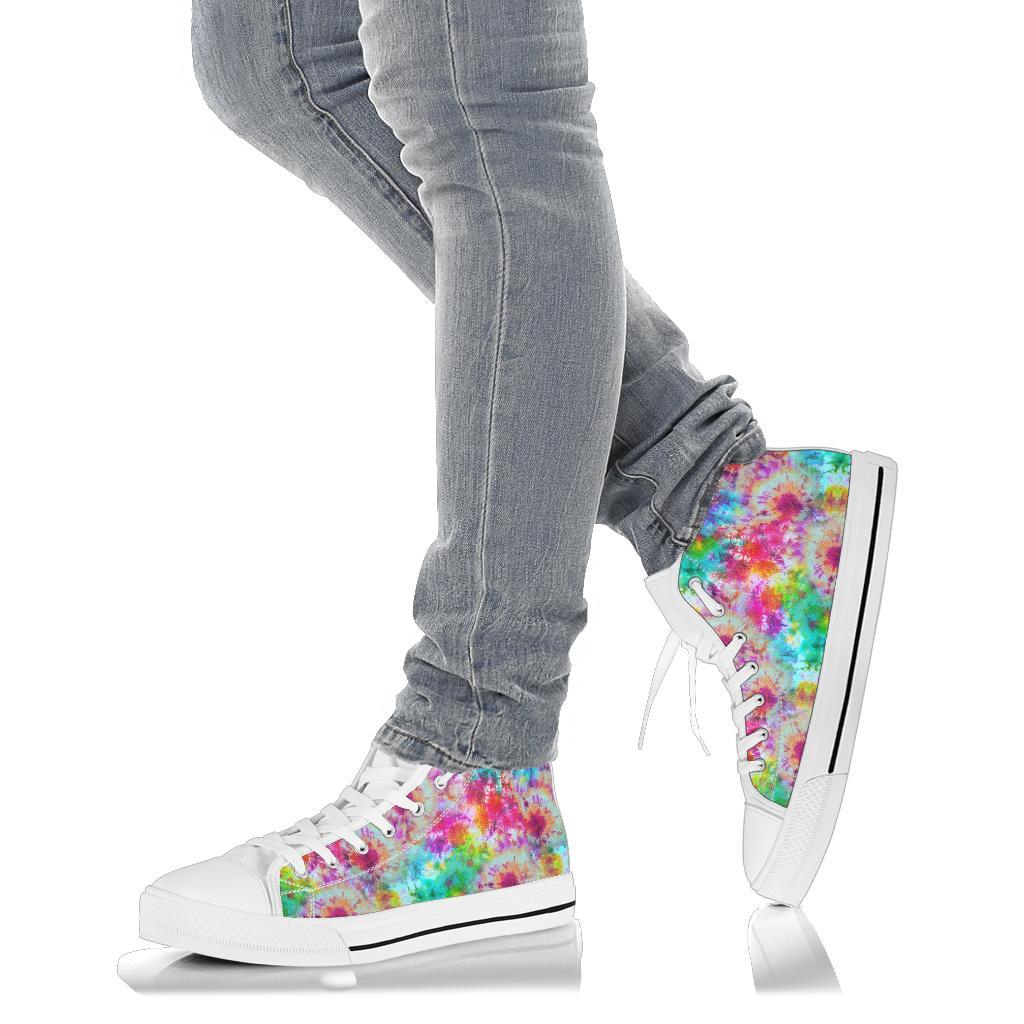 High Top Sneakers - Tie Dye Design #104 | Custom Shoes 