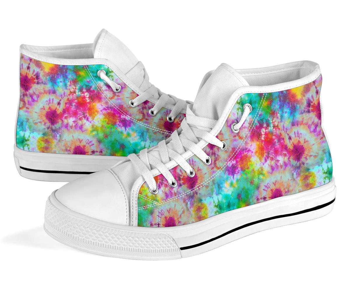 High Top Sneakers - Tie Dye Design #104 | Custom Shoes 
