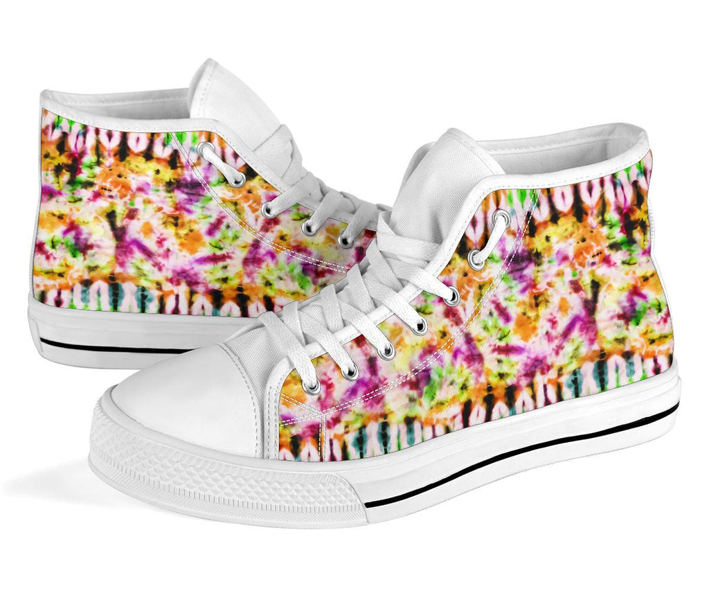 High Top Sneakers - Tie Dye Design #105 | Custom Shoes 
