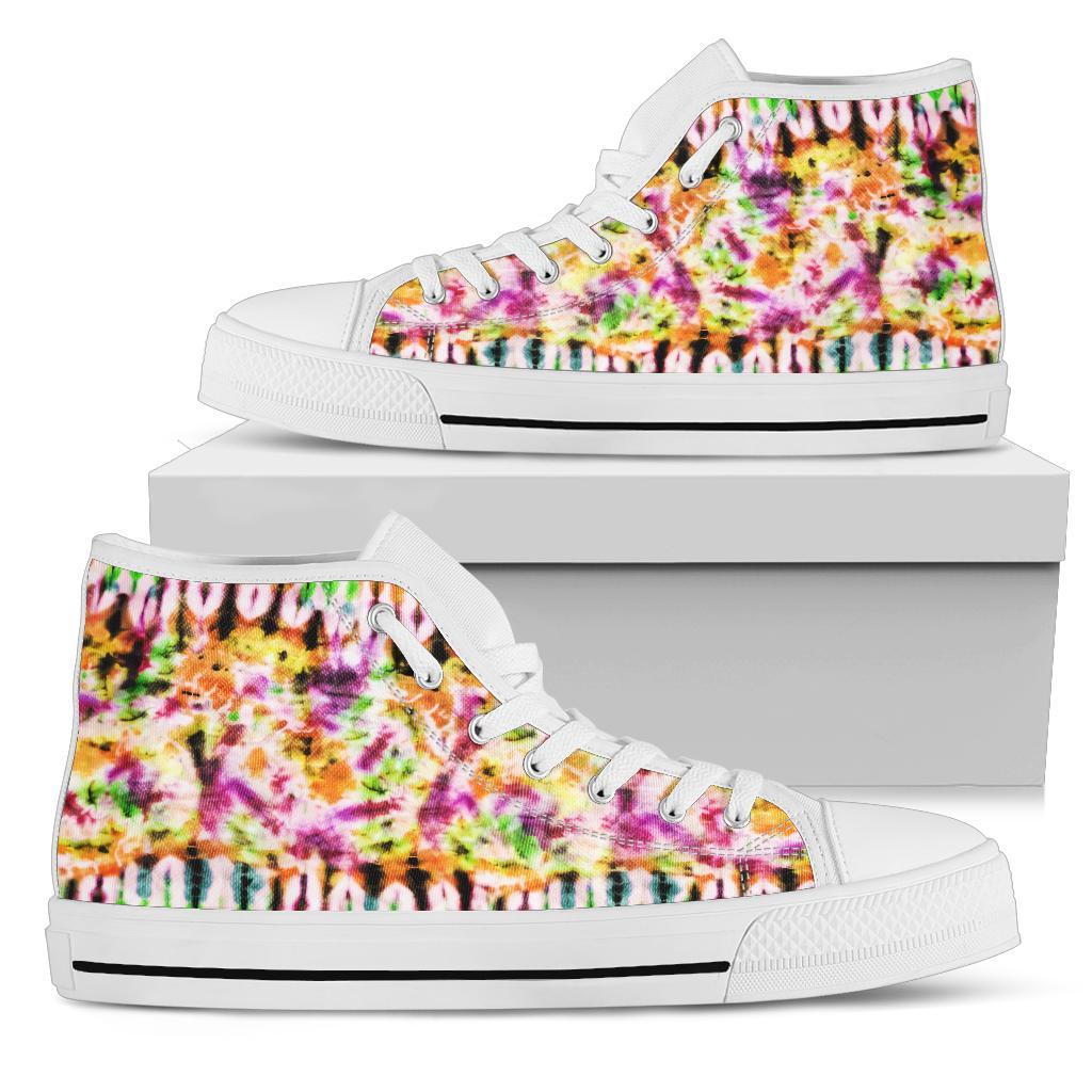 High Top Sneakers - Tie Dye Design #105 | Custom Shoes 