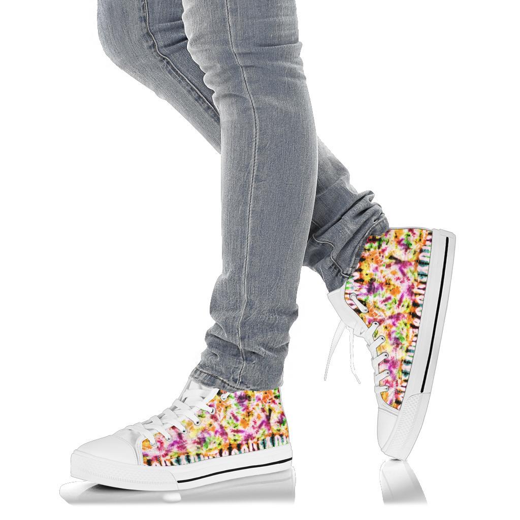 High Top Sneakers - Tie Dye Design #105 | Custom Shoes 