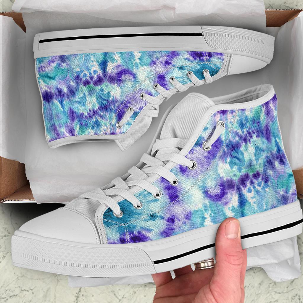 High Top Sneakers - Tie Dye Design #106 | Custom Shoes 