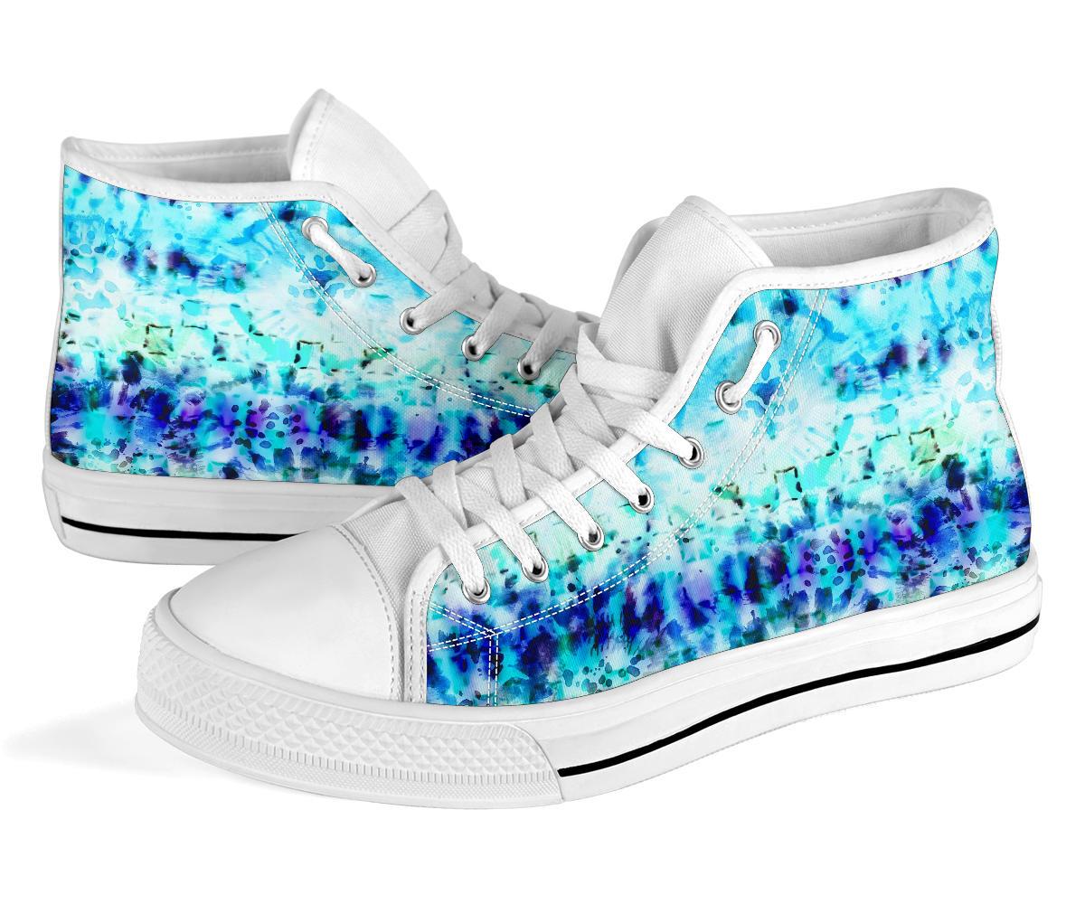 High Top Sneakers - Tie Dye Design #107 | Custom Shoes 