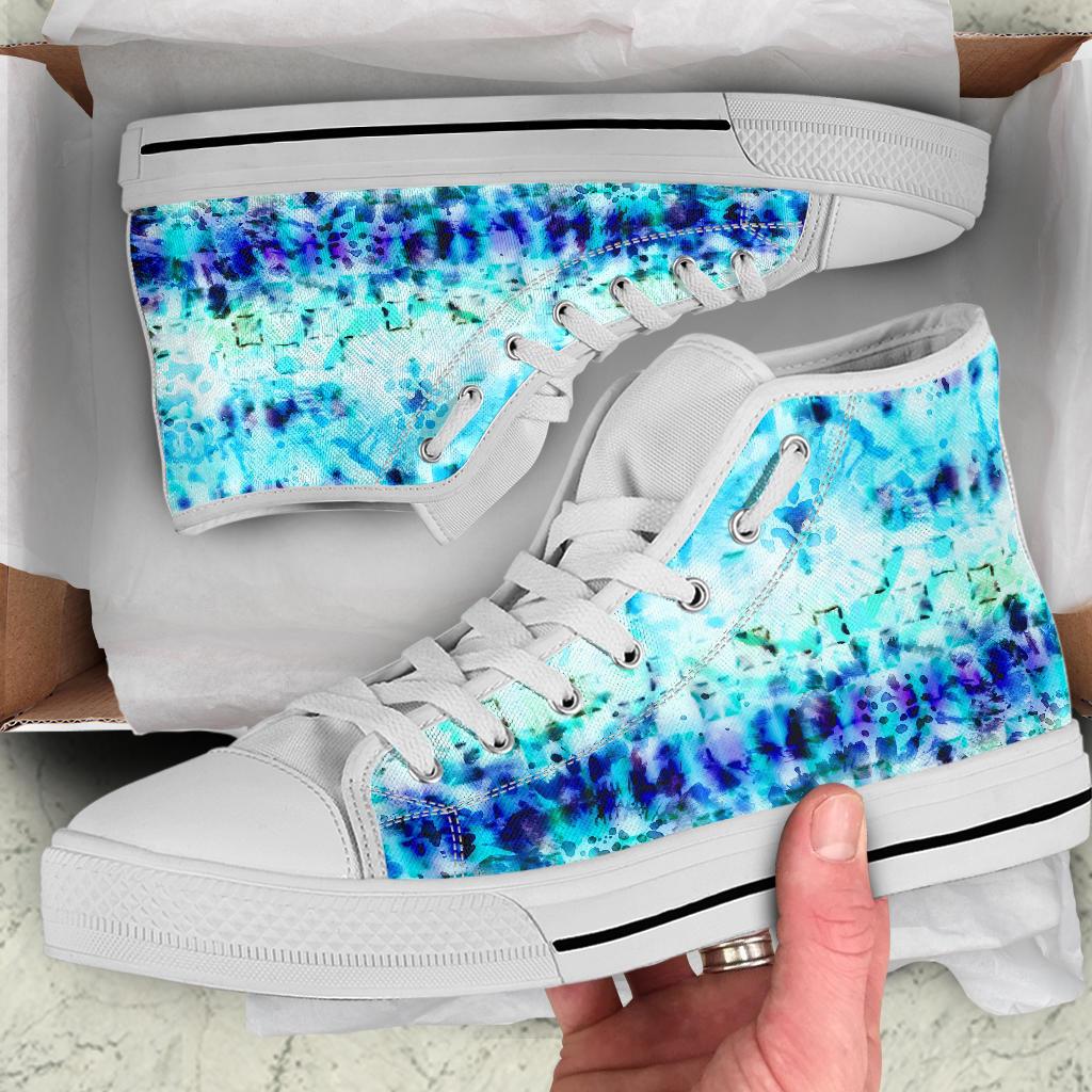 High Top Sneakers - Tie Dye Design #107 | Custom Shoes 