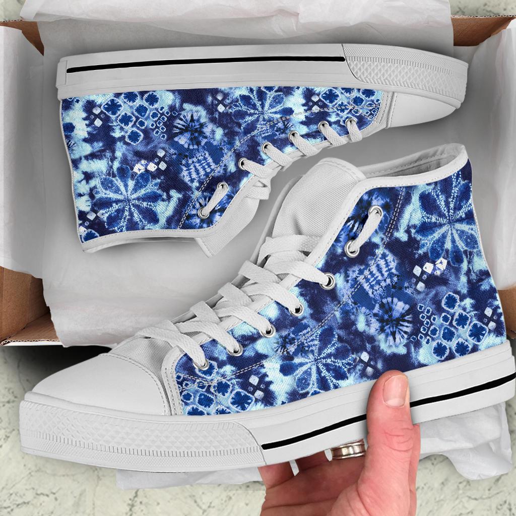 High Top Sneakers - Tie Dye Design #108 | Custom Shoes 
