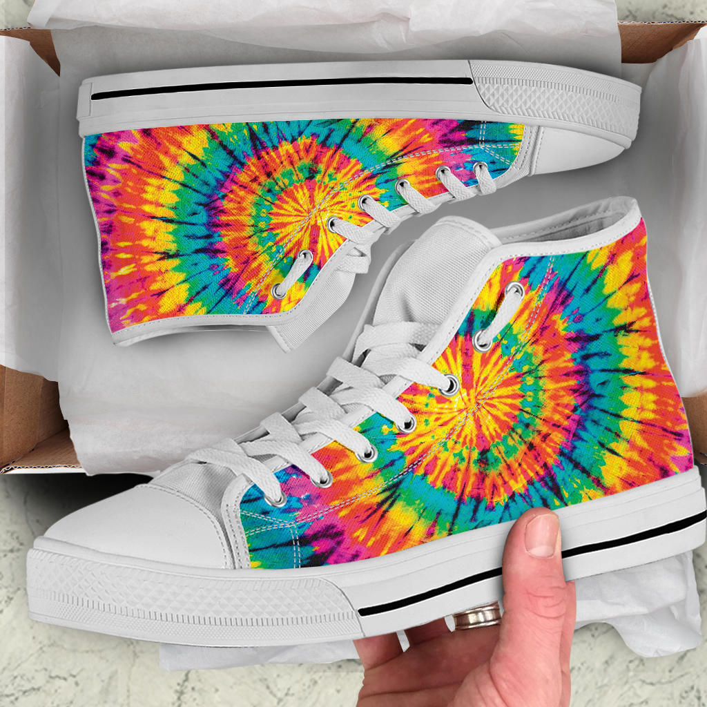 High Top Sneakers - Tie Dye Design #116 | Custom Canvas