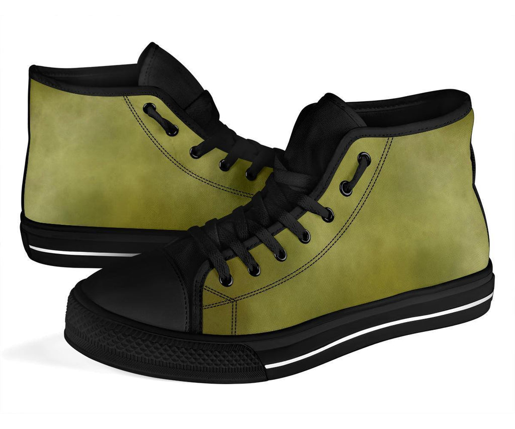 High Top Sneakers - Watercolor in Army Green | Custom High 