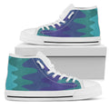 High Top Sneakers - Wavy Cool (White) | Custom High Top 