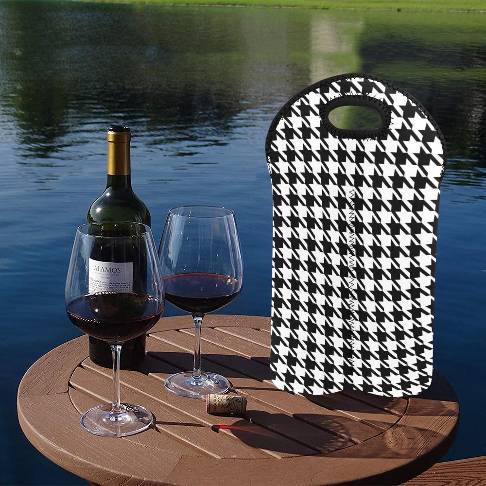 Houndstooth | 2-Bottle Neoprene Wine Bag | ACES INFINITY