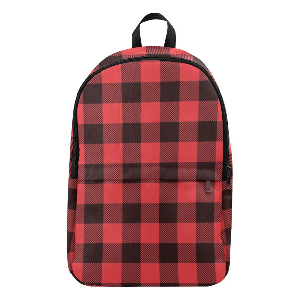 Laptop Backpack (Nylon) - Black & Red Plaid | ACES INFINITY