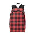 Laptop Backpack (Nylon) - Black & Red Plaid | ACES INFINITY