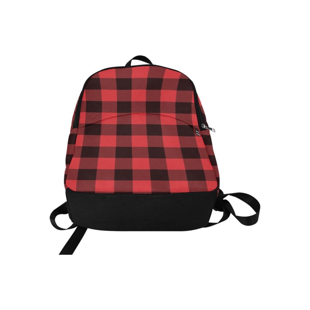 Laptop Backpack (Nylon) - Black & Red Plaid | ACES INFINITY