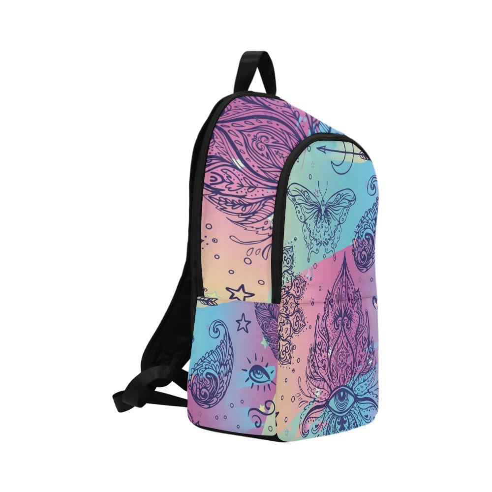 Laptop Backpack (Nylon) - Colorful Doodle | ACES INFINITY