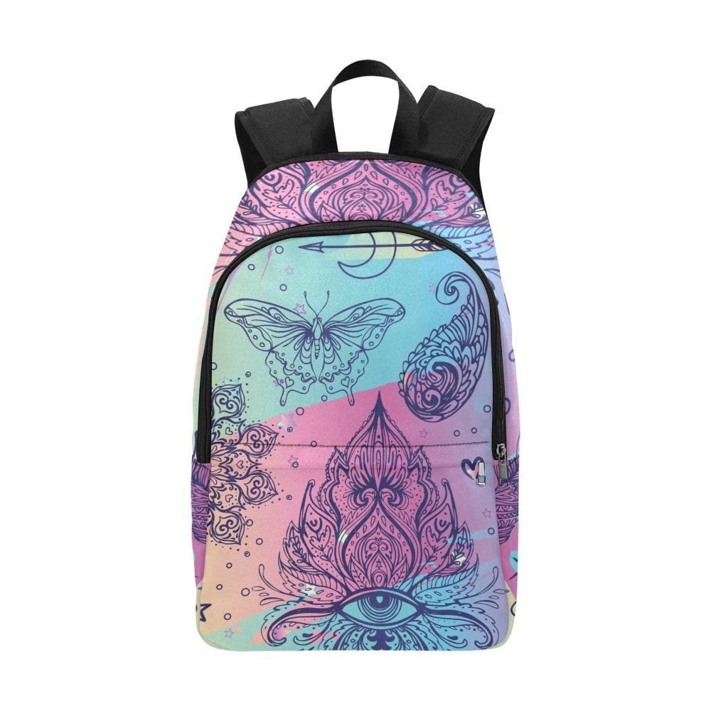 Laptop Backpack (Nylon) - Colorful Doodle | ACES INFINITY