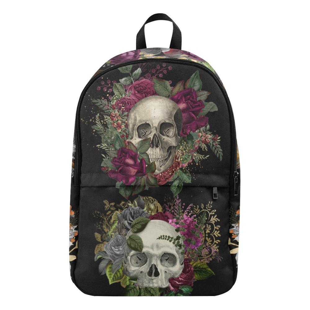 Laptop Backpack (Nylon) - Floral Skulls #1 | ACES INFINITY