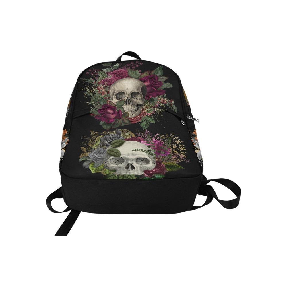 Laptop Backpack (Nylon) - Floral Skulls #1 | ACES INFINITY