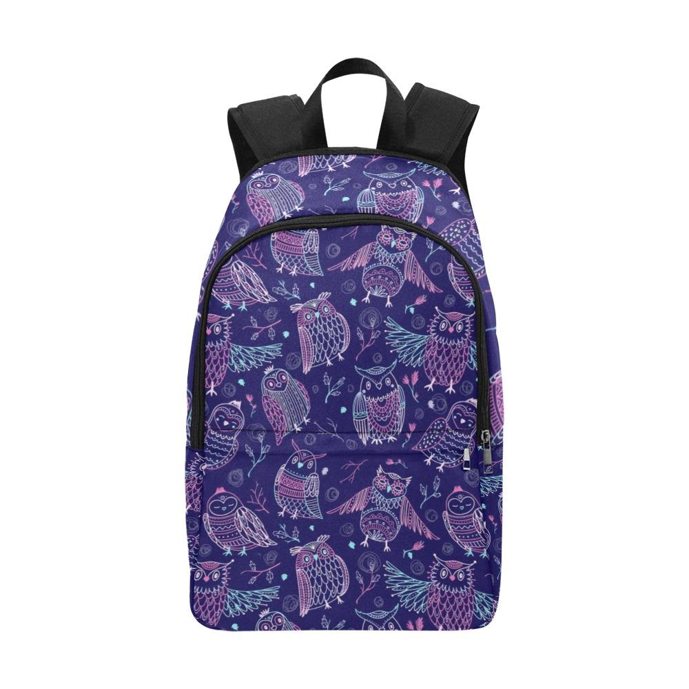 Laptop Backpack (Nylon) - Purple Owls | ACES INFINITY