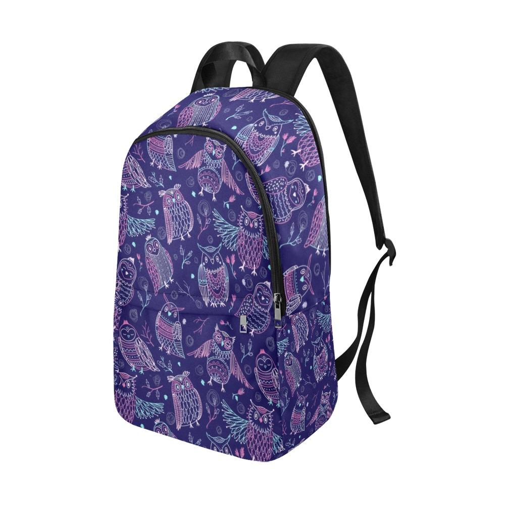 Laptop Backpack (Nylon) - Purple Owls | ACES INFINITY