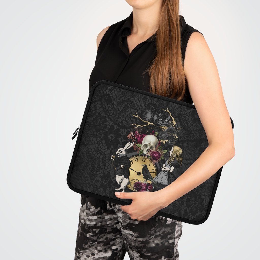 Laptop Sleeve-Alice in Wonderland Gifts 101 Goth Series
