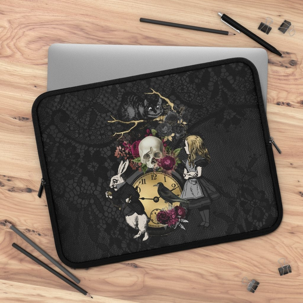 Laptop Sleeve-Alice in Wonderland Gifts 101 Goth Series