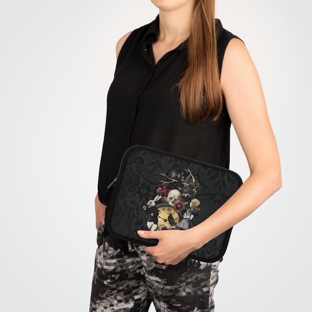 Laptop Sleeve-Alice in Wonderland Gifts 101 Goth Series