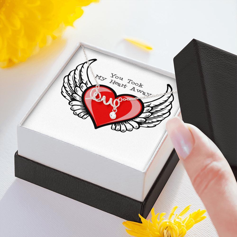 Love Necklace with Message Card (You Took My Heart Away) | 